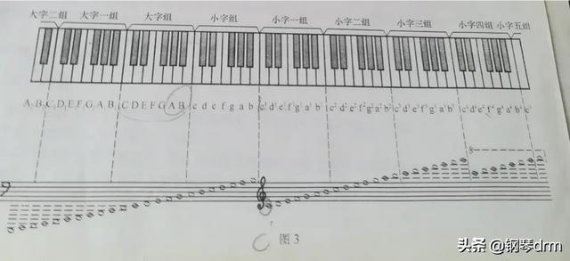 怎么看懂钢琴五线谱（学钢琴教你认识五线谱和钢琴键盘）(3)