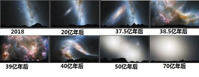 仙女座星系碰撞时的景象 仙女座星系正向我们飞来(5)