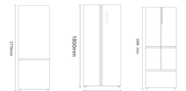 双开门冰箱尺寸一般是多大的买多大才是最好的选择