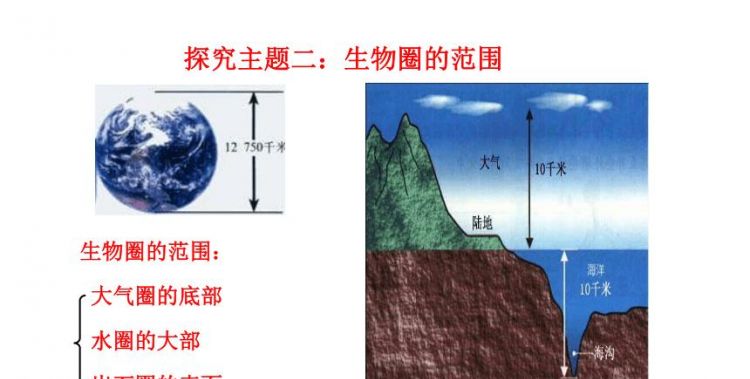 生物圈的范围包括水平面上