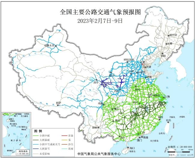 未来三天我国中东部地区将迎来大范围雨雪天气