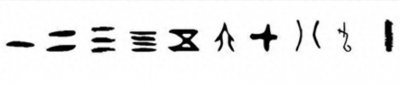 ​甲骨文数字1～10，只有7、8、9难理解