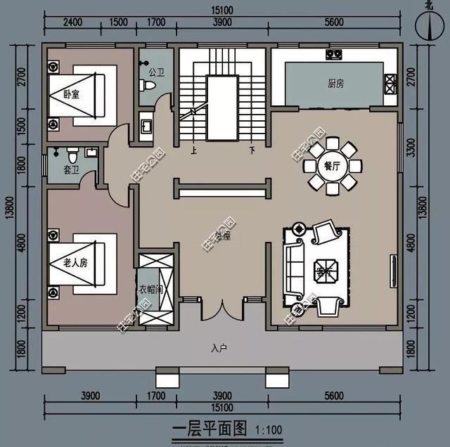 农村建房堂屋不能少，快看这9套中式户型，造价25万起