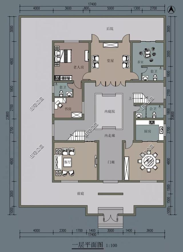 农村建房堂屋不能少，快看这9套中式户型，造价25万起