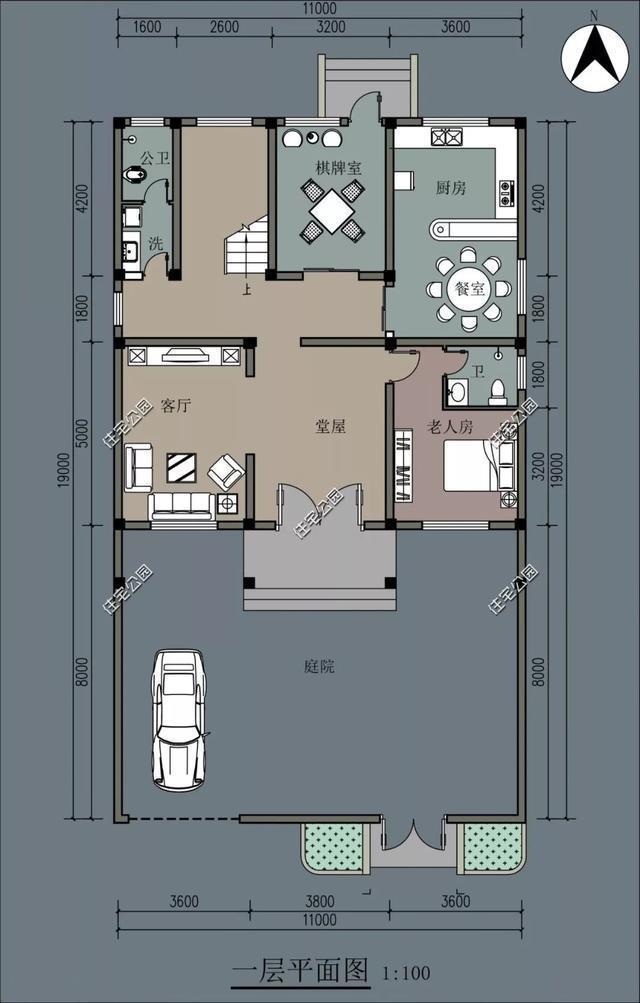 农村建房堂屋不能少，快看这9套中式户型，造价25万起